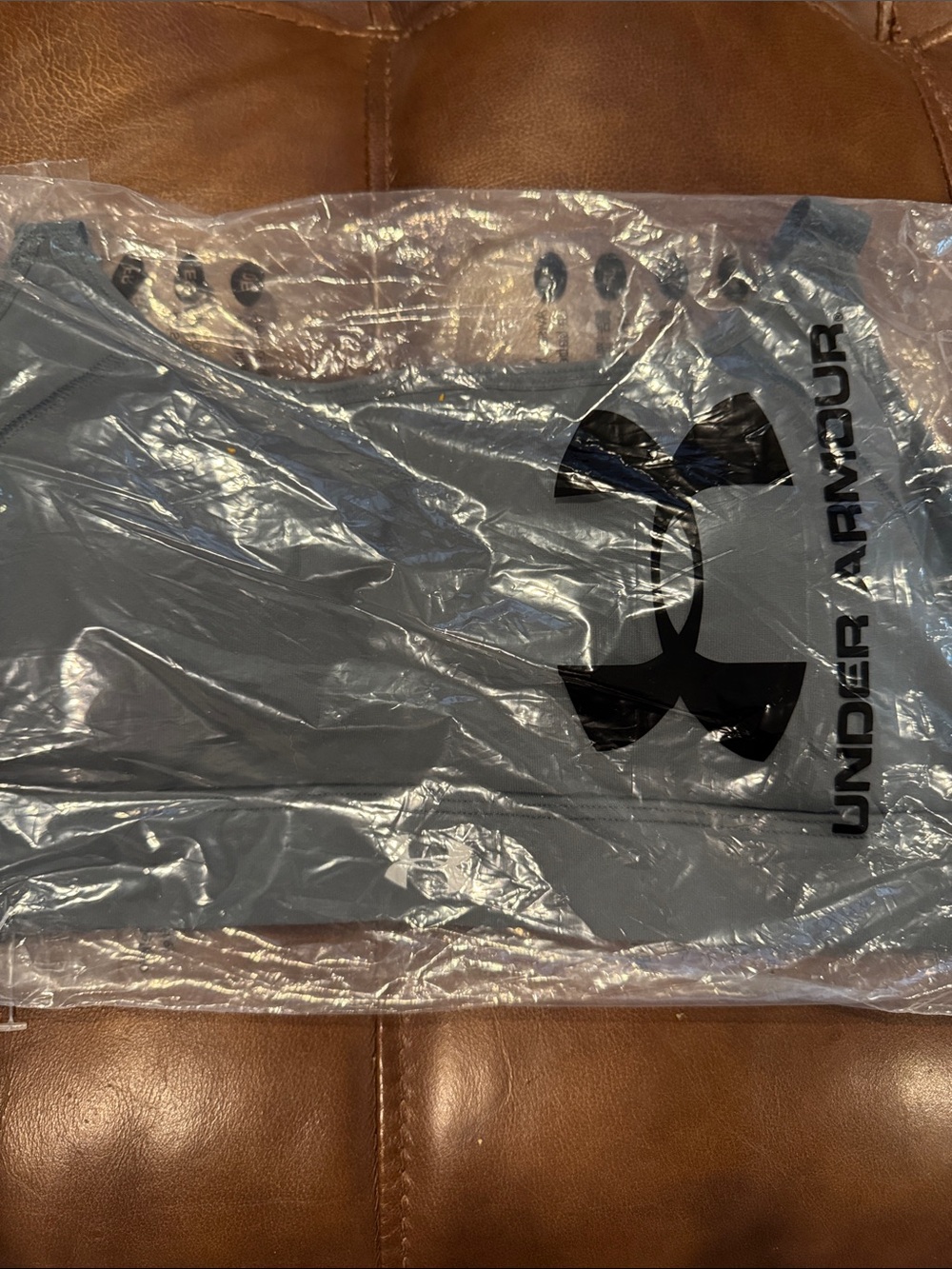 Under Armour Gray Athletic Sports Bra with Black Logo